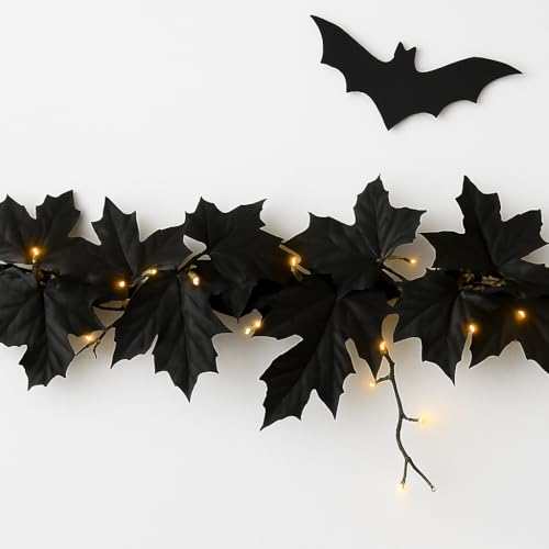 Black 6ft Fall Leaves Garland C653269