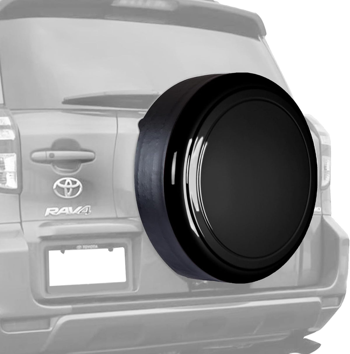 28" Color Matched Rigid Tire Cover for Toyota RAV4 (06-12) - Plastic Face & Vinyl Band - Everglade Green S60006