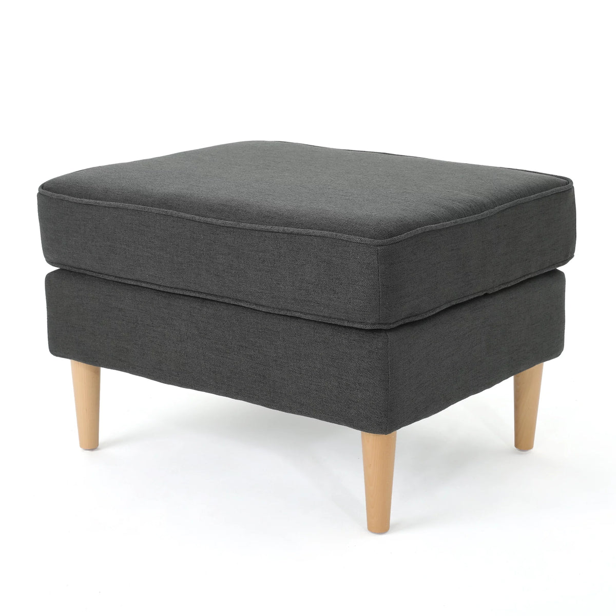 Dark Grey Fabric Ottoman R620