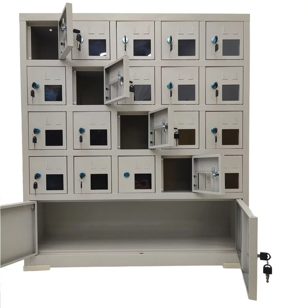 Mobile Phone Storage Cabinet 20 Doors Steel J4565