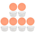 1-Cup Clear Round Glass Food Storage Bowl with Lid, 4-Pack E77449