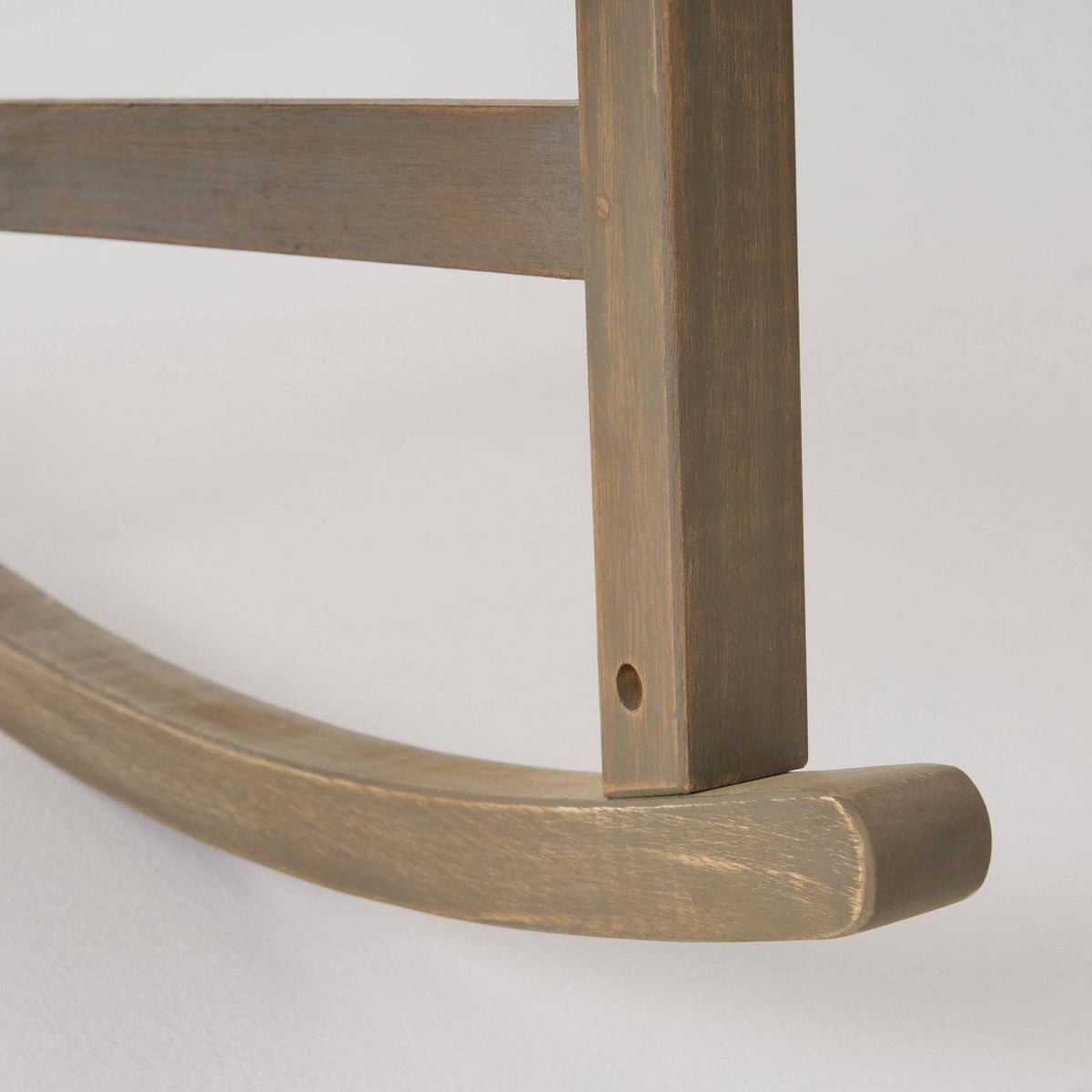 2pk Acacia Wood Rocking Chair Gray V3489