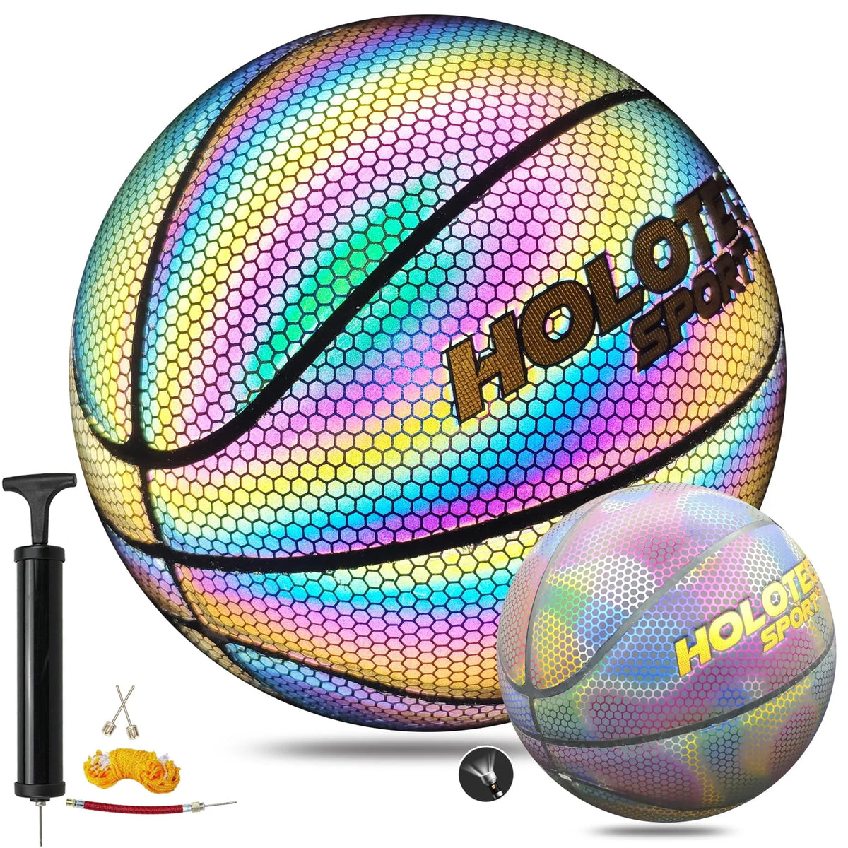 Holographic Reflective Composite Leather Basketball Q519