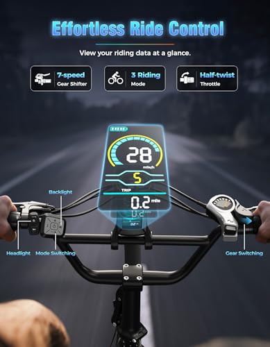 1200W Peak Motor 28MPH Max Speed Folding Ebike with 48V 10AH Removable Battery X55659