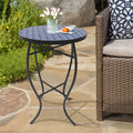 Blue Metal Accent Table B977773