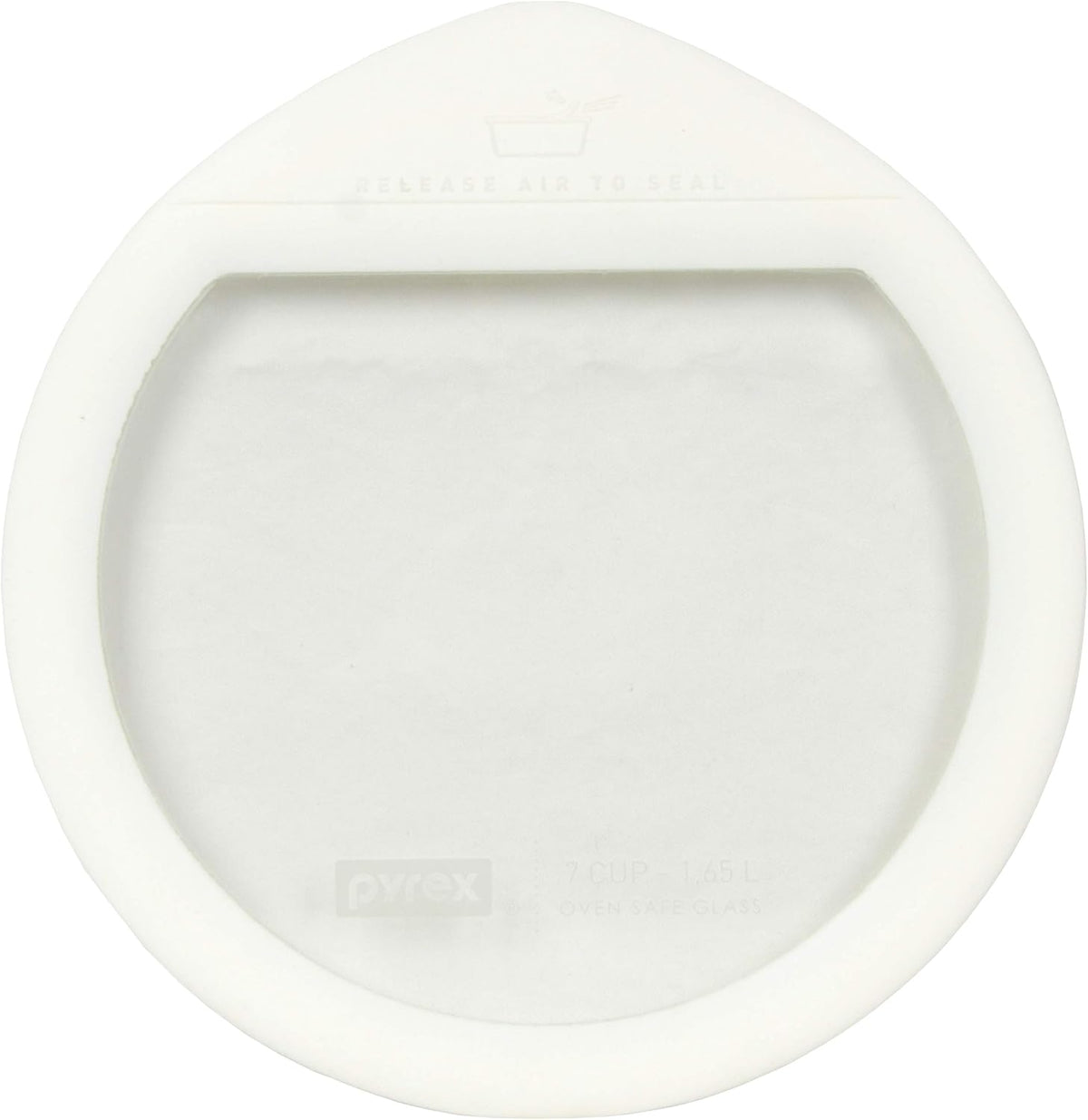 7-Cup Clear Glass Storage Bowl with White Silicone Lid V863155