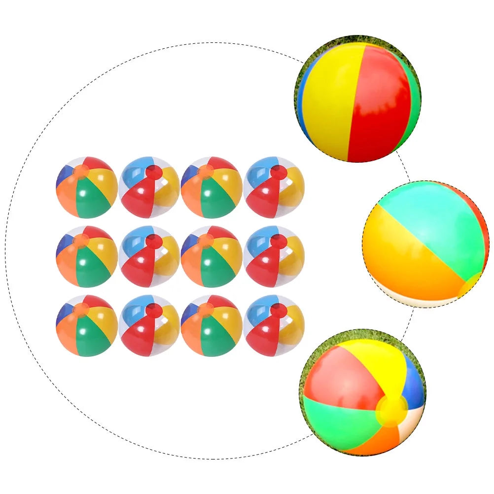12pcs Inflatable Beach Ball Pool Toy E666954