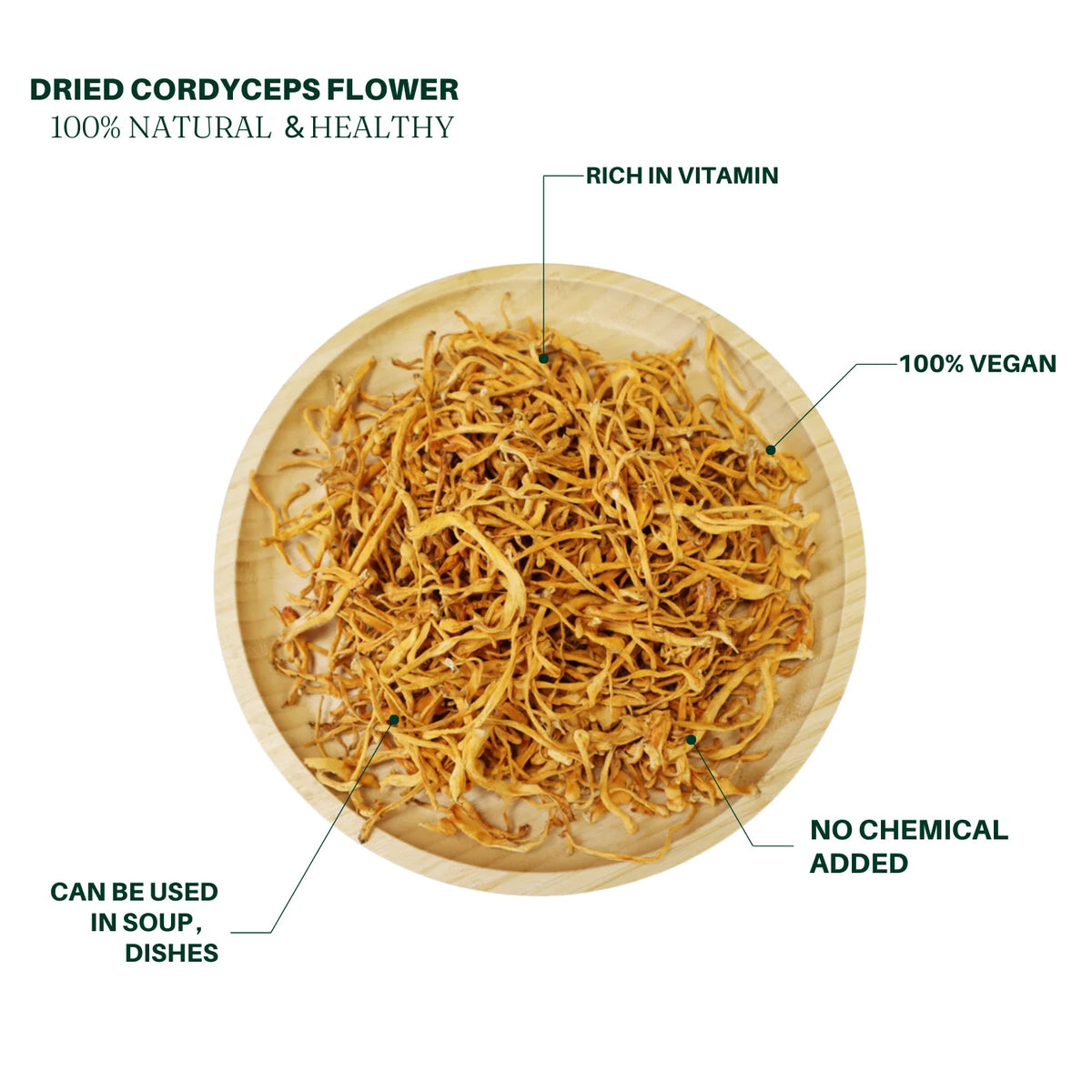 Dried Cordyceps Flower 225g Q3095