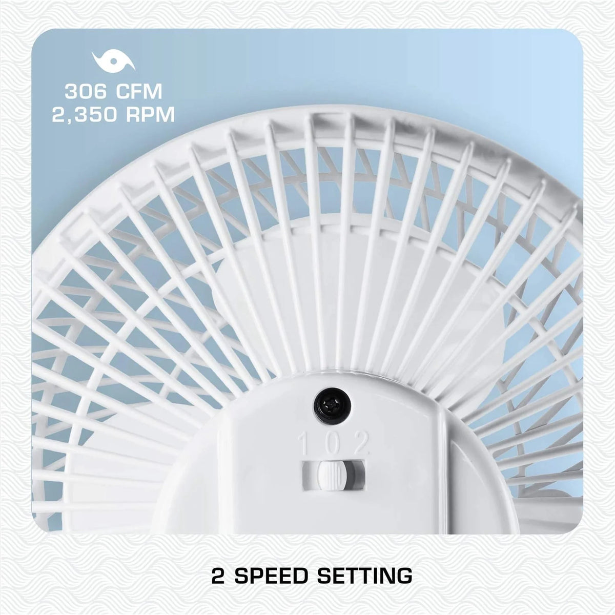 18 Inch Oscillating Wall Mount Fan White G374908
