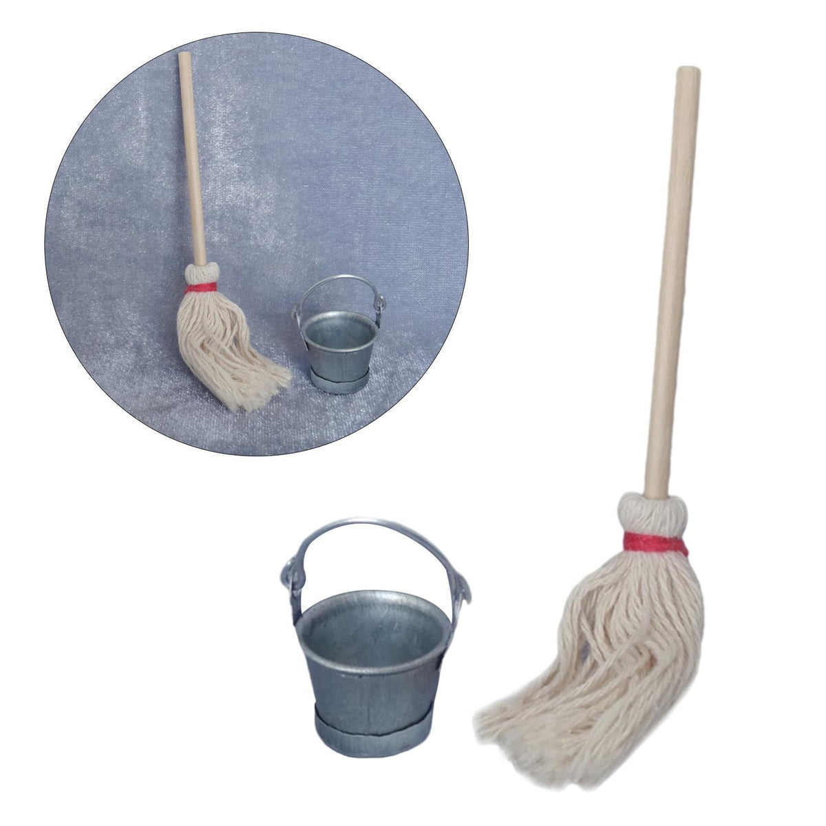 1:12 Scale Dollhouse Bathroom Cleaning Tool Set E625
