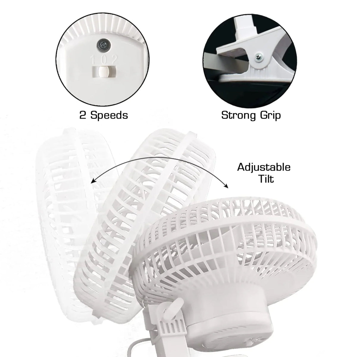 18 Inch Oscillating Wall Mount Fan White G374908