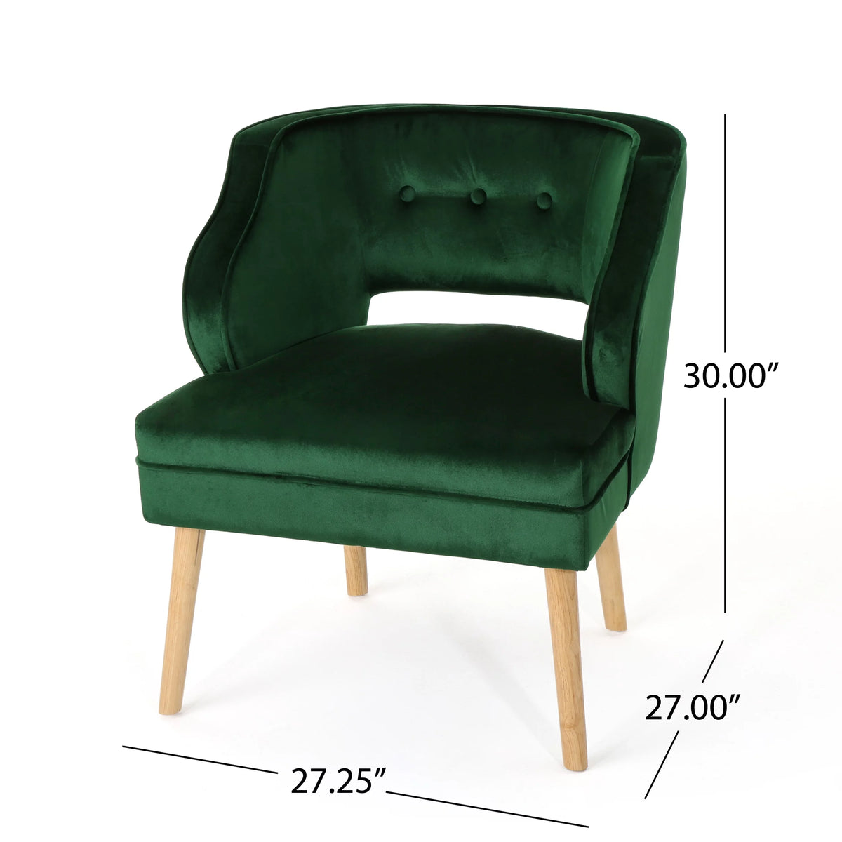 Mid Century Velvet Club Chair Q72788