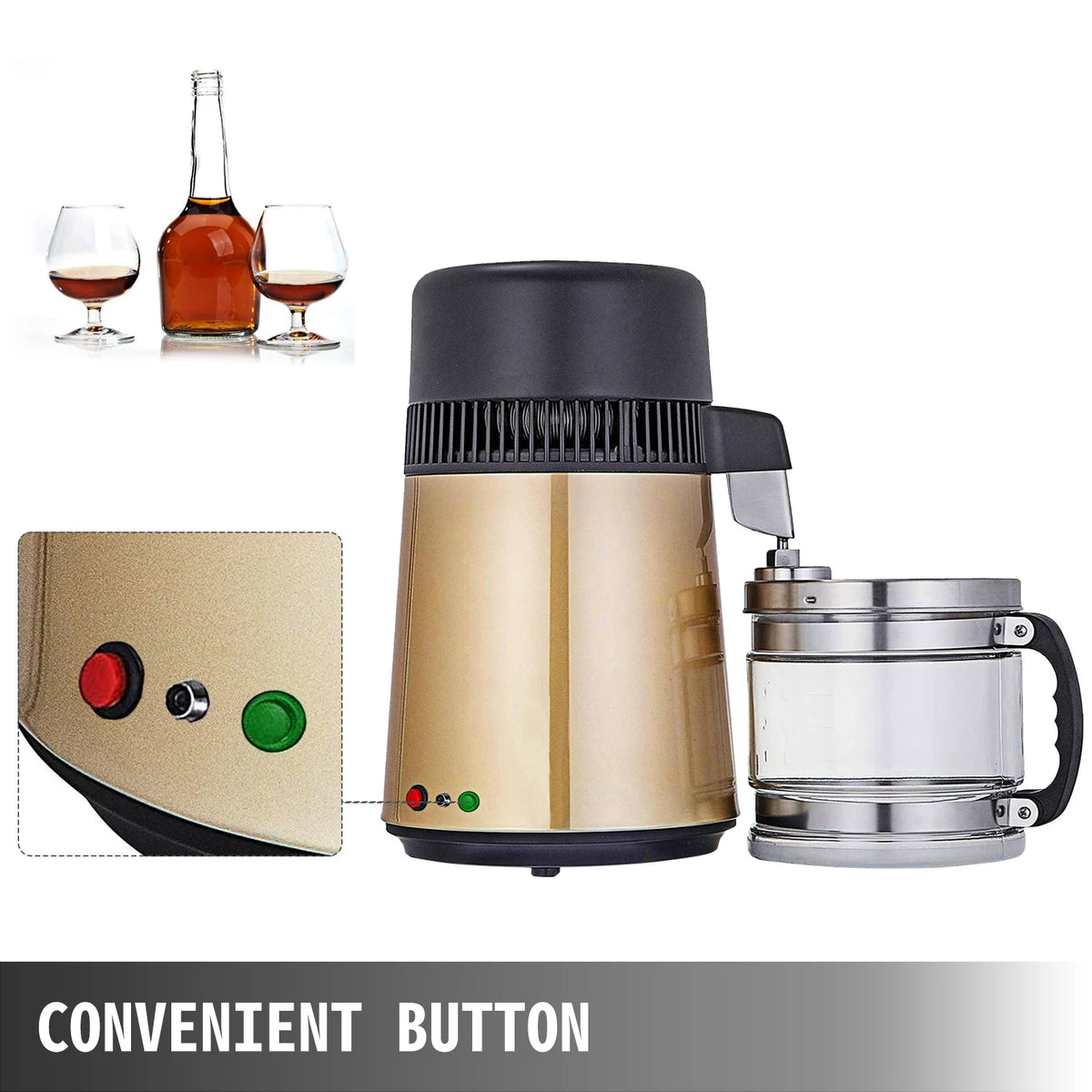 1.1 gal 4L Stainless Steel Water Distiller Machine E6696