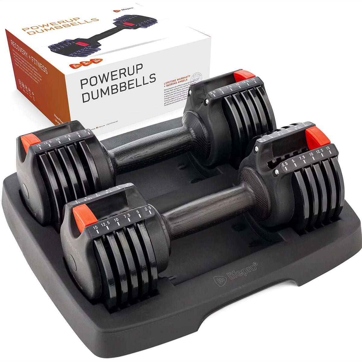 15 Pound Adjustable Dumbbells Set, 2 Pcs J7598