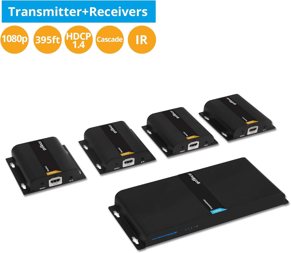 1080p 1x4 HDMI Extender Splitter Balun Q8814