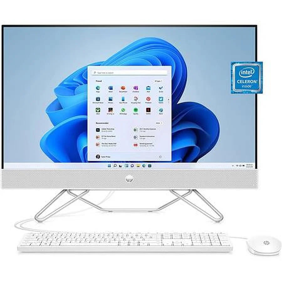 24" All-in-One Computer, Intel Celeron J4025, 4GB DDR4 RAM, 256GB SSD, Windows 11 Home, Snow white V684