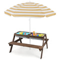 4 in 1 Cedar Wooden Sand & Water Table with Umbrella I5924