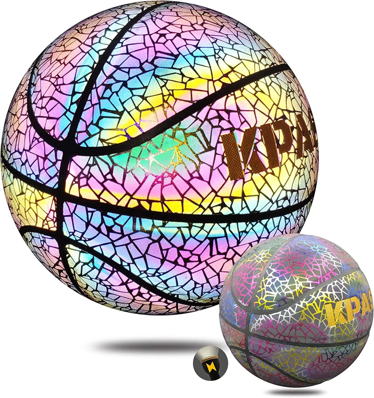 Holographic Reflective Composite Leather Basketball Q519