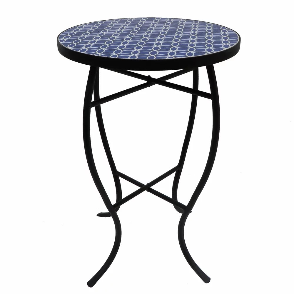 Blue Metal Accent Table B977773