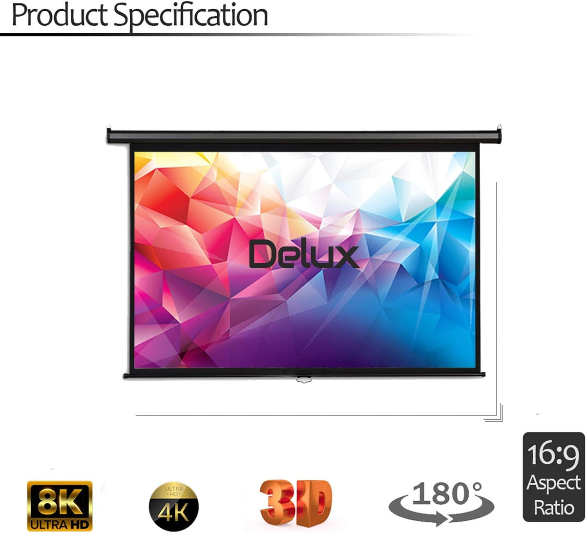 120 inch Motorized Projector Screen 4:3 with Remote Control O76374