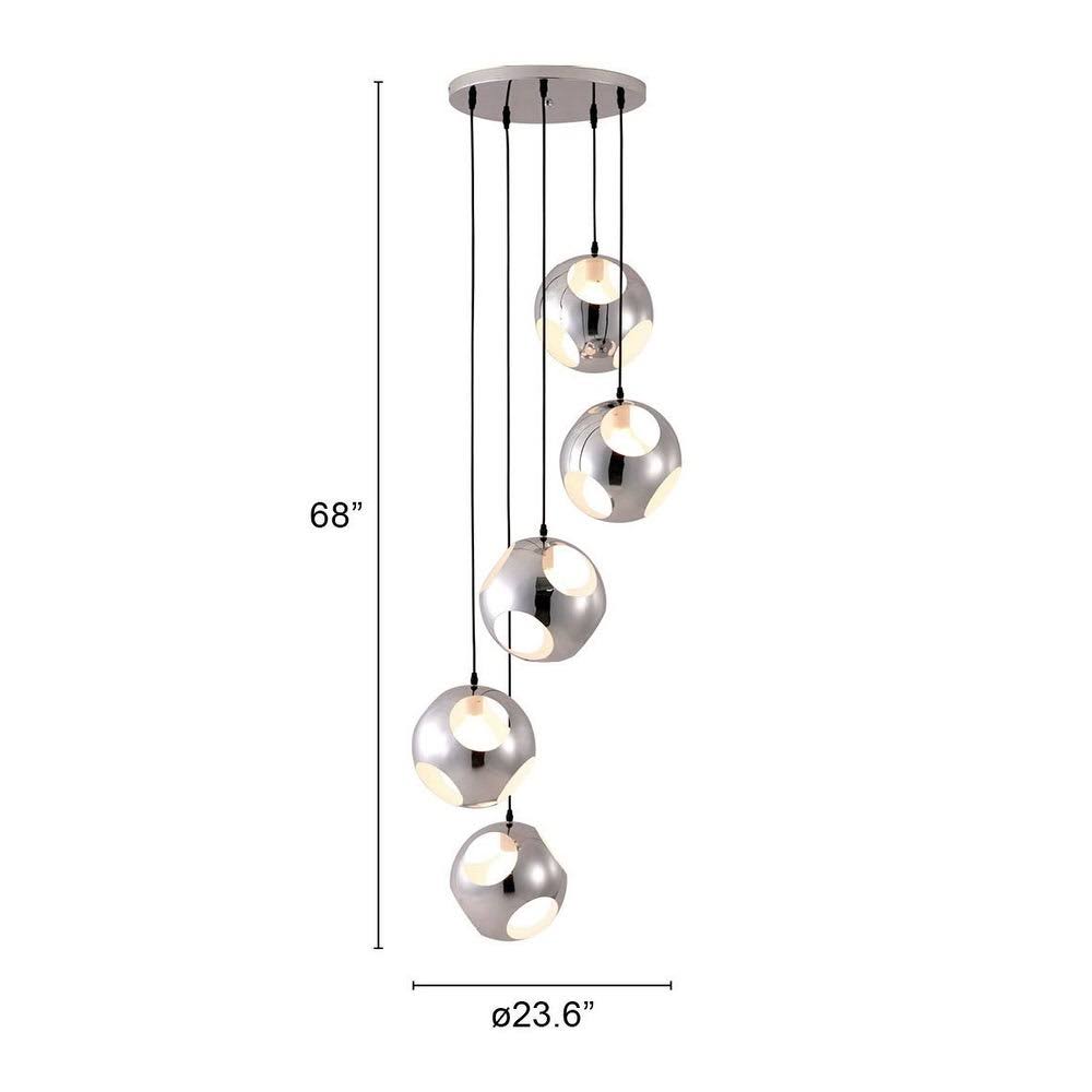 Chrome Silver Ceiling Lamp Y85380