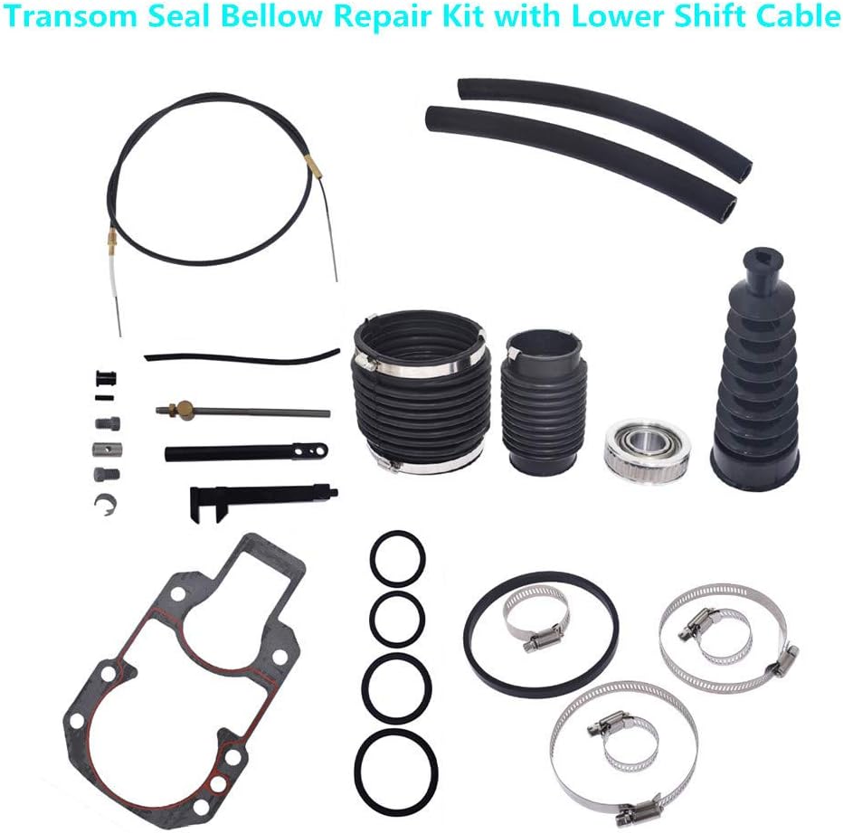 Transom Seal Bellow Repair Kit with Lower Shift Cable Replacement, Pack of 2 M220230