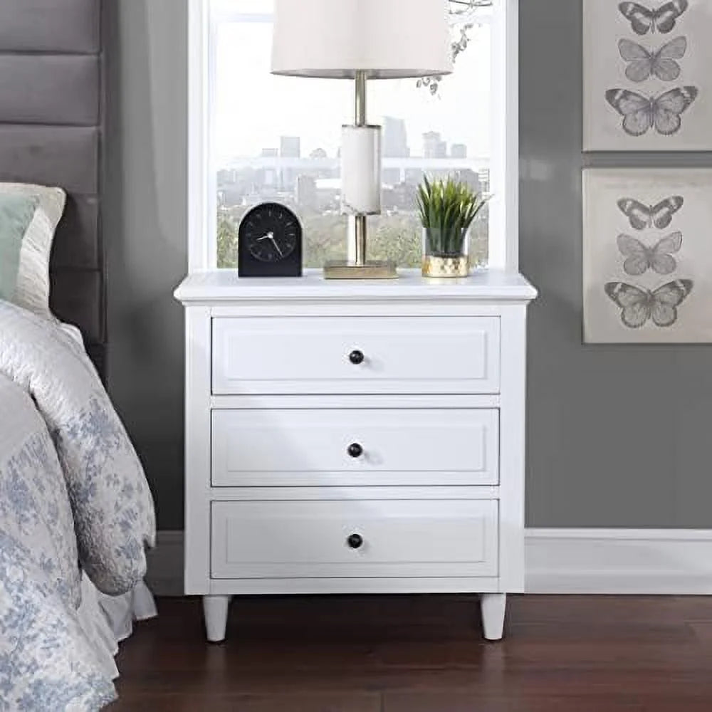 3 Drawer Nightstand Bedside Table with Hidden Space Y71331