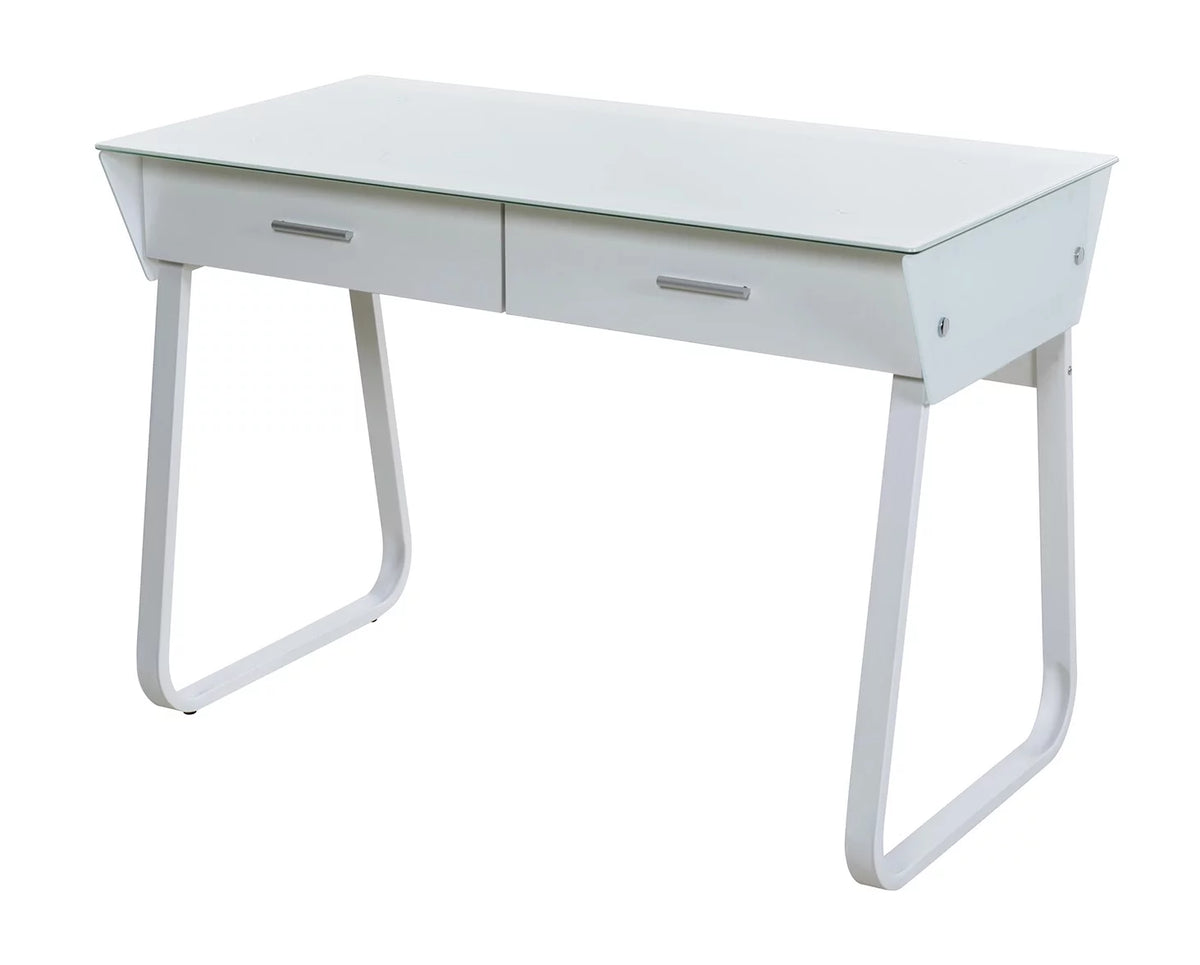 Glass Computer Desk with Drawers Z429858