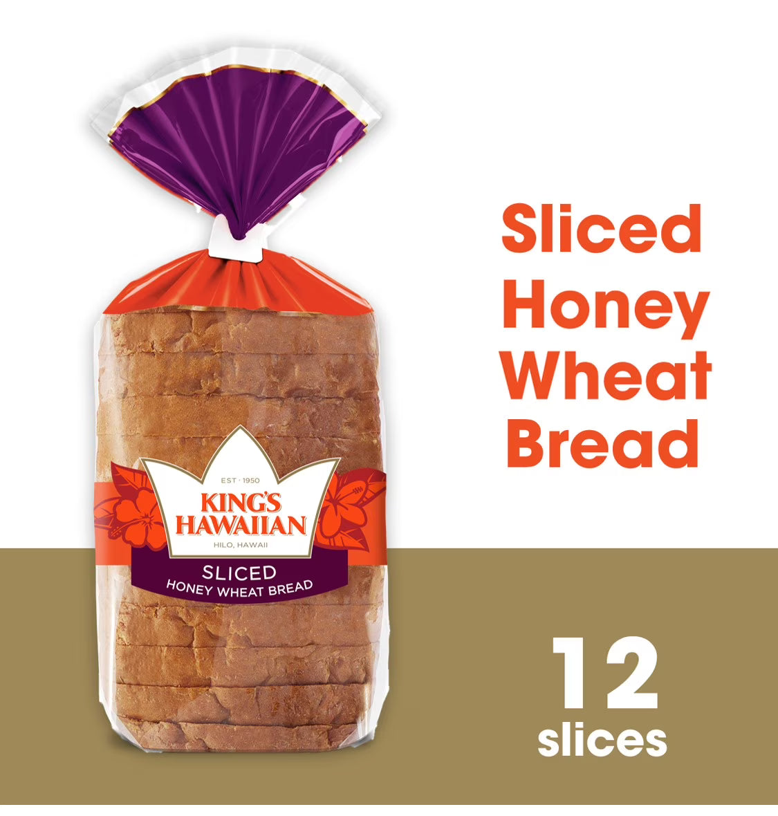 Honey Wheat Bread, 13.5 oz, 12 Count X762851