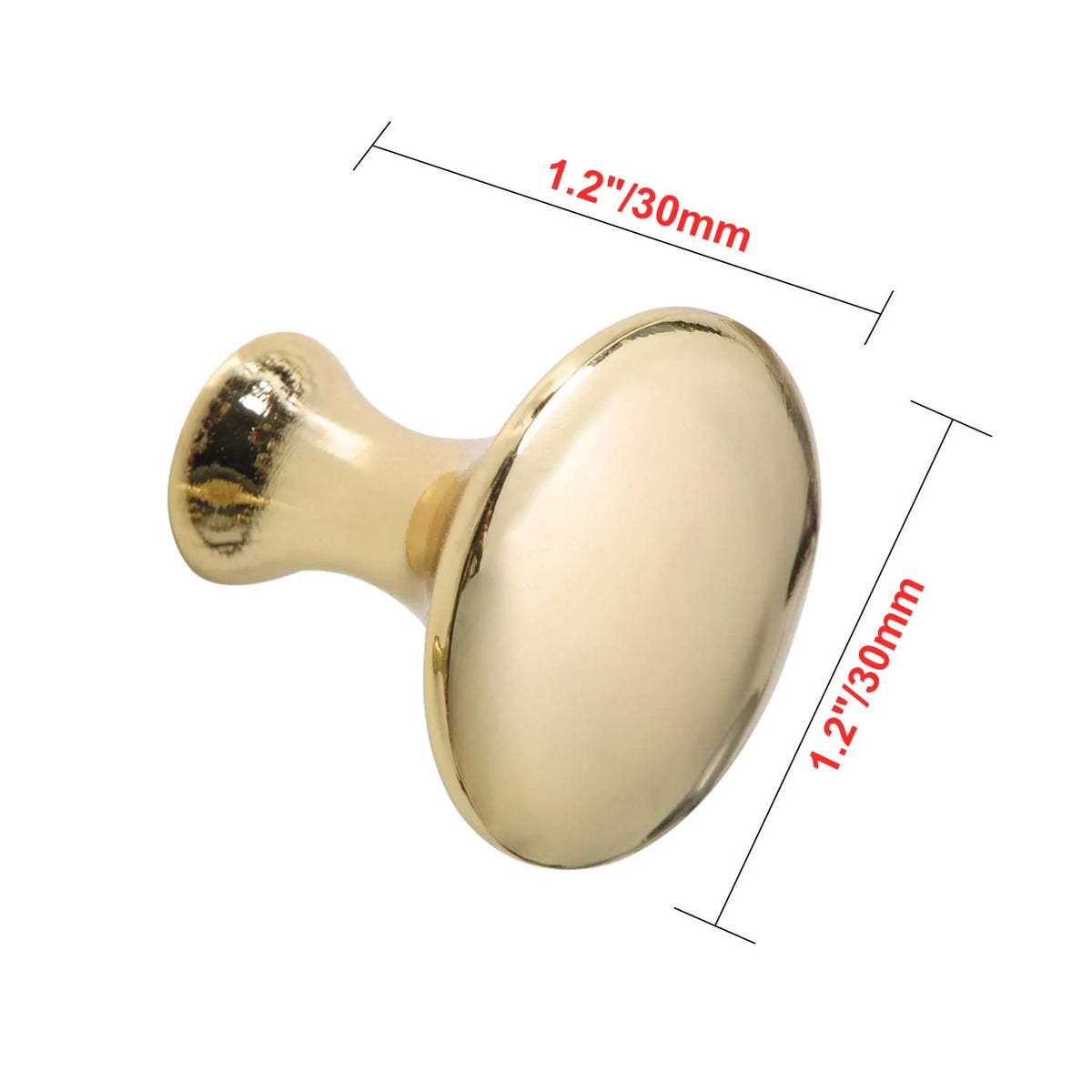 25pcs Polished Gold Cabinet Ring Pull Knobs U51557