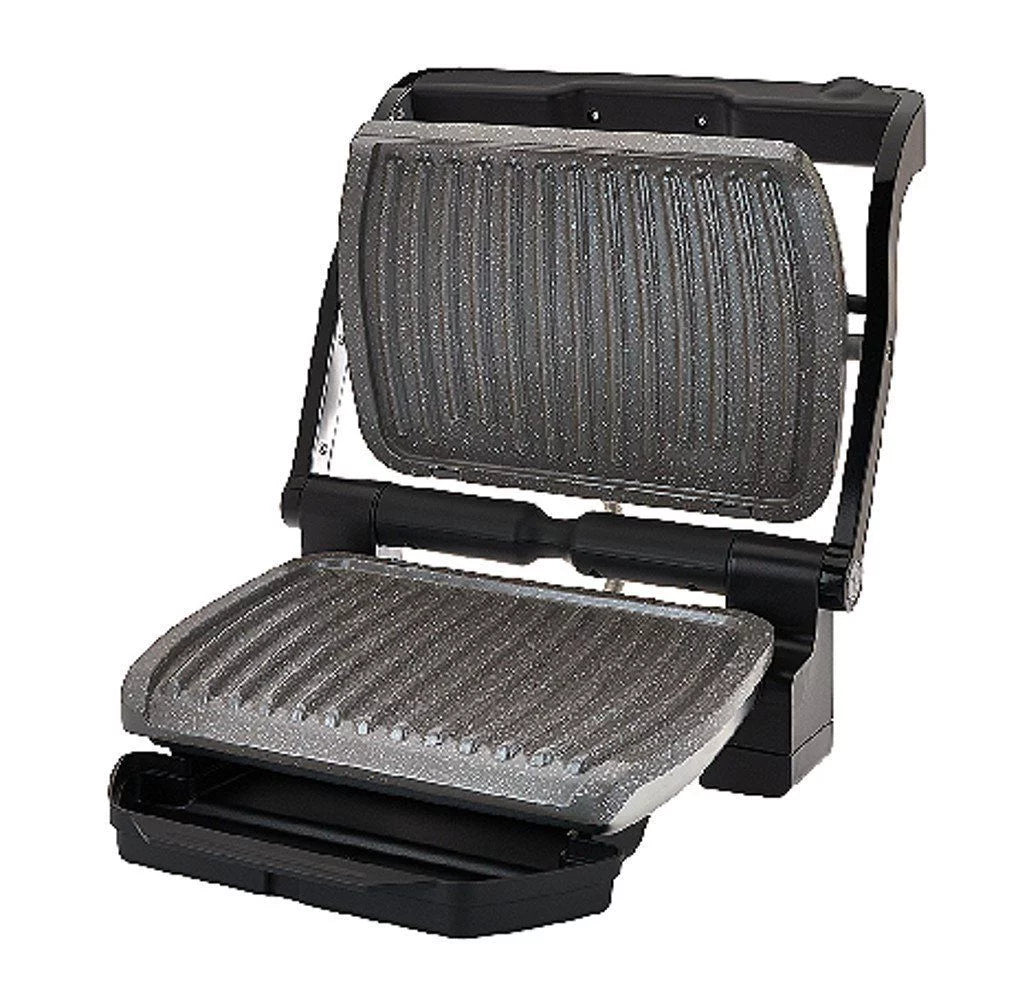Indoor Electric Grill with Removable Ceramic Plates - Stainless Steel Silver Q1343