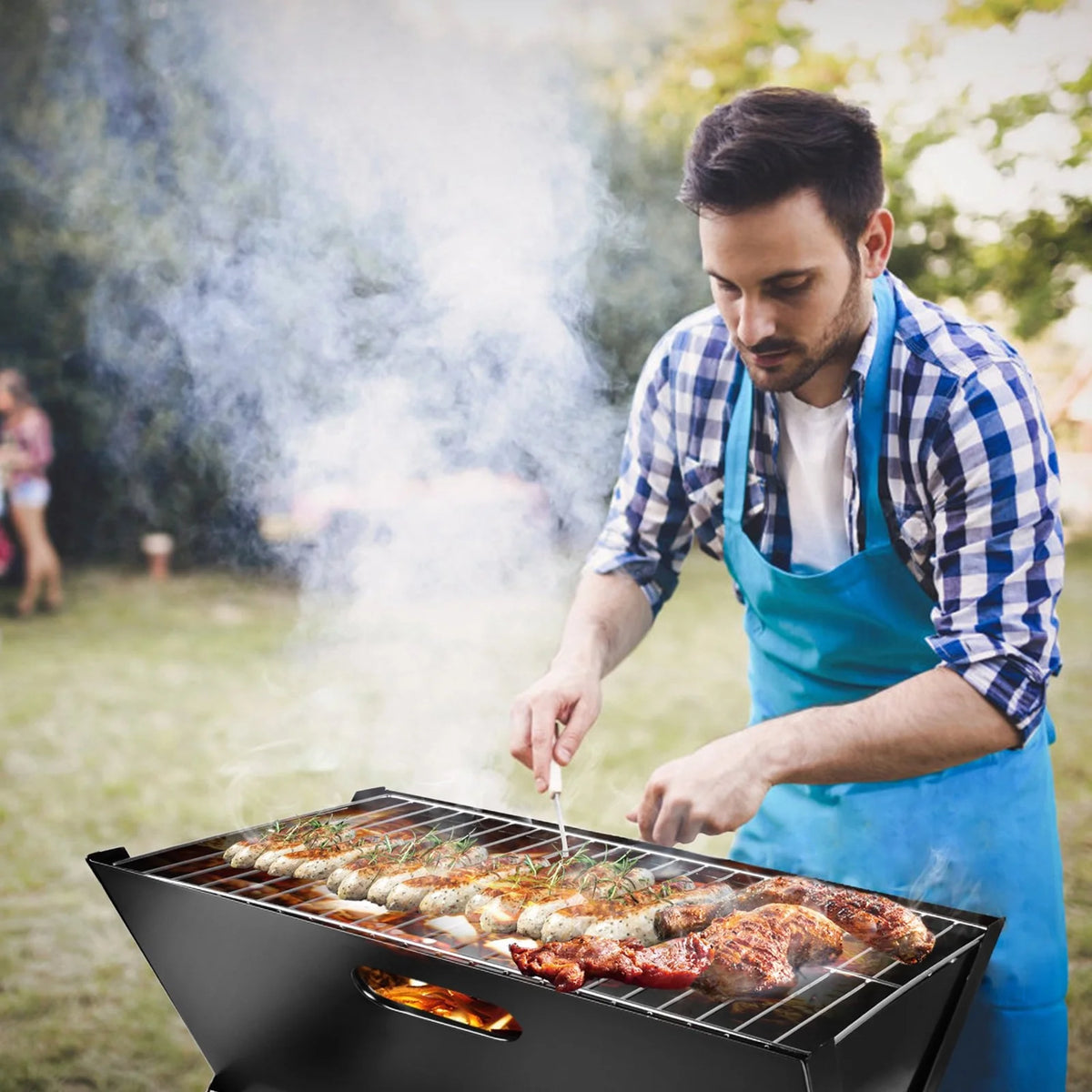 Foldable Charcoal Stainless Steel BBQ Grill Z422