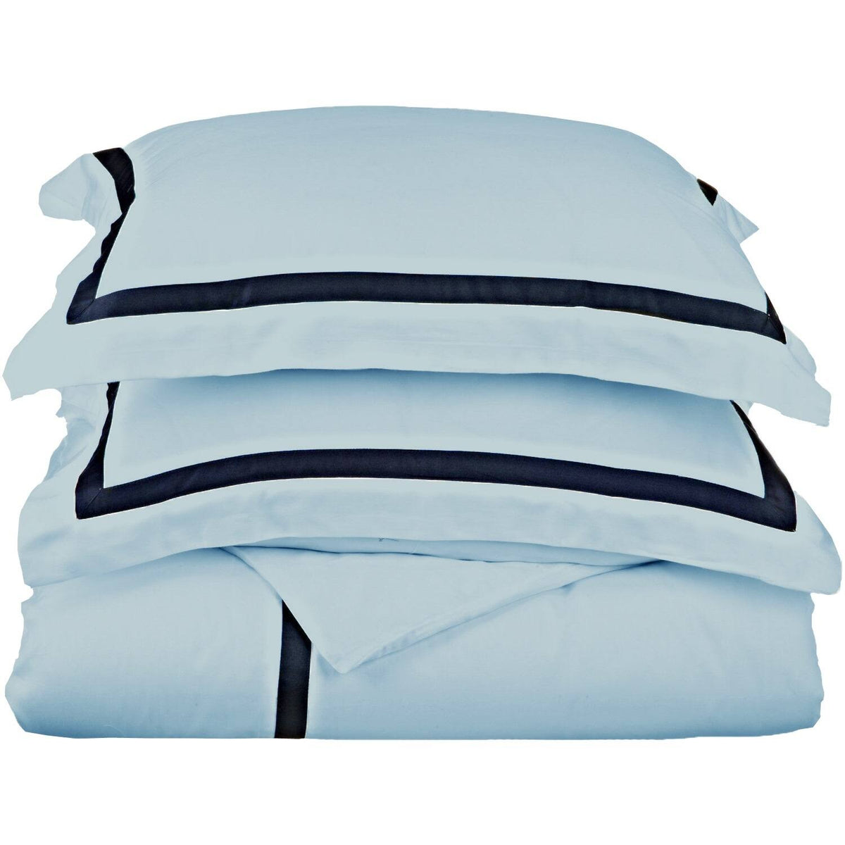 300 Thread Count Cotton Sateen Duvet Cover Set, Twin-XL, Blue H770433
