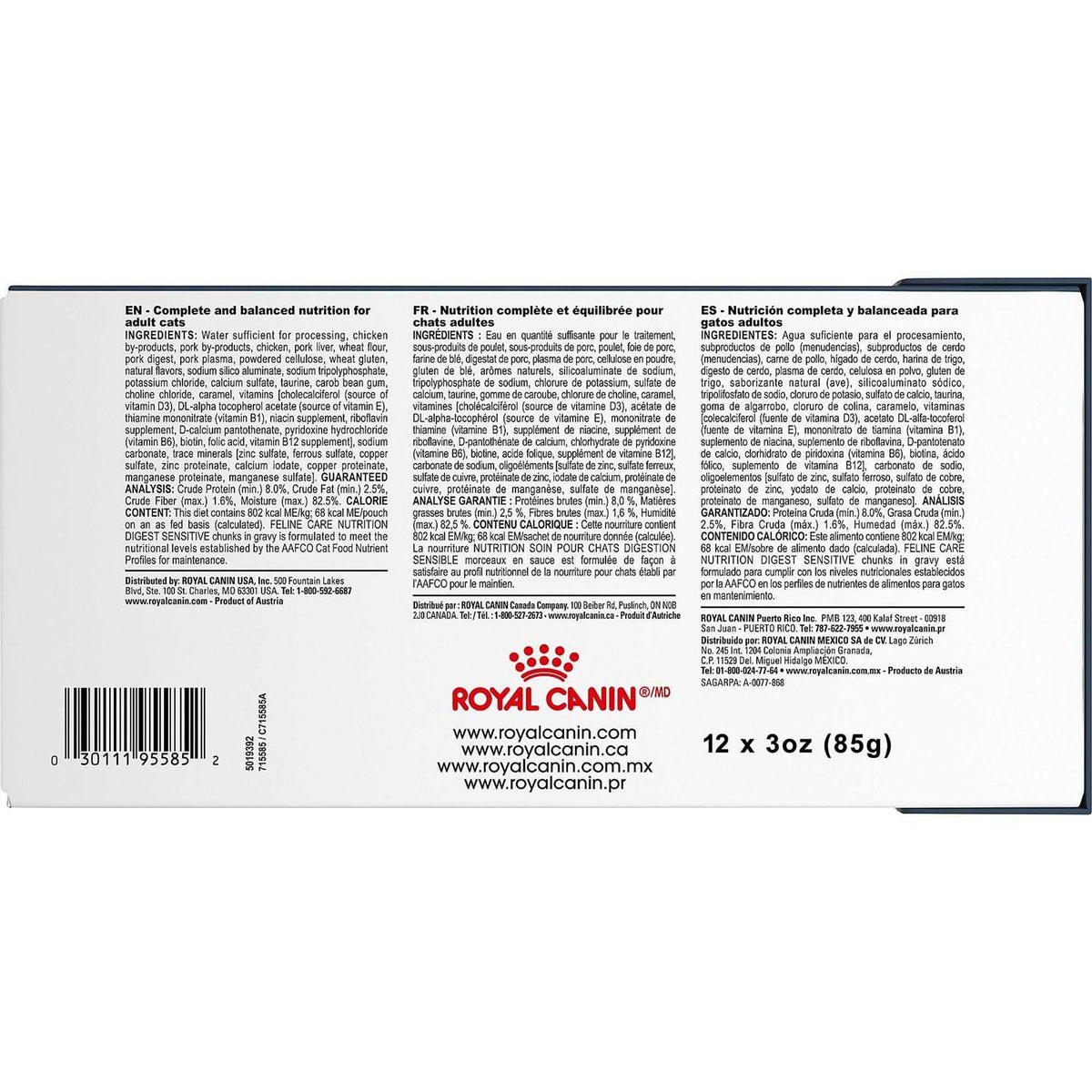Sensitive Chunks in Gravy Cat Food U8431