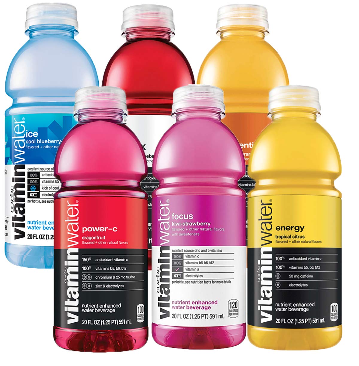 20 Oz Bottle Variety Pack Vitamin Water T637