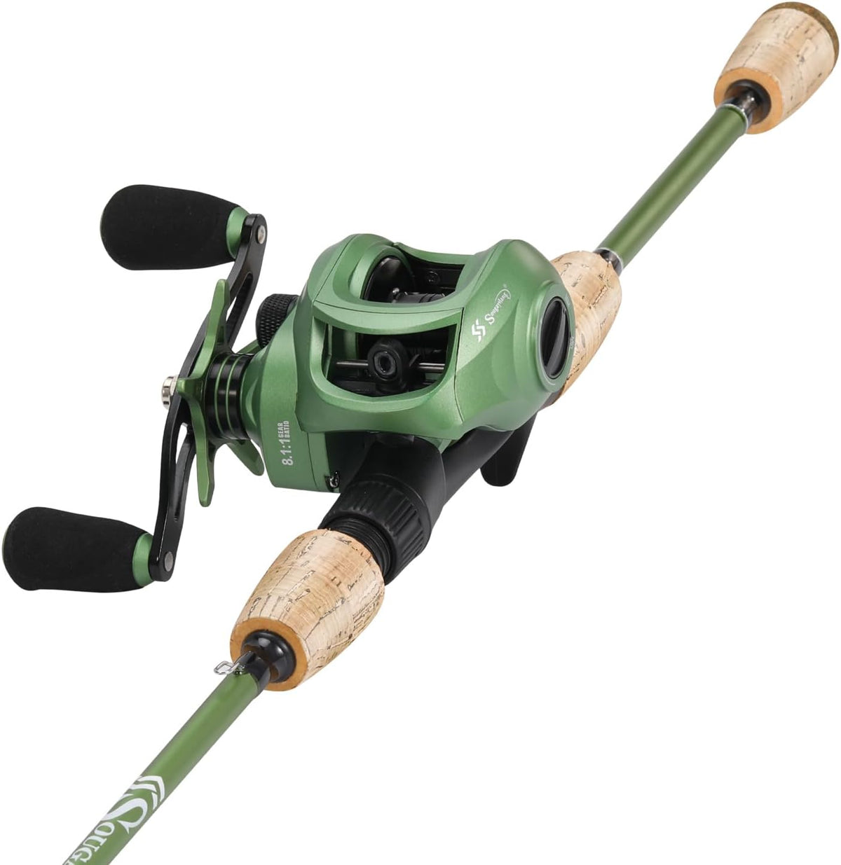 Graphite 2Pc Fishing Rod Reel Combos with Stainless Steel Guides J160