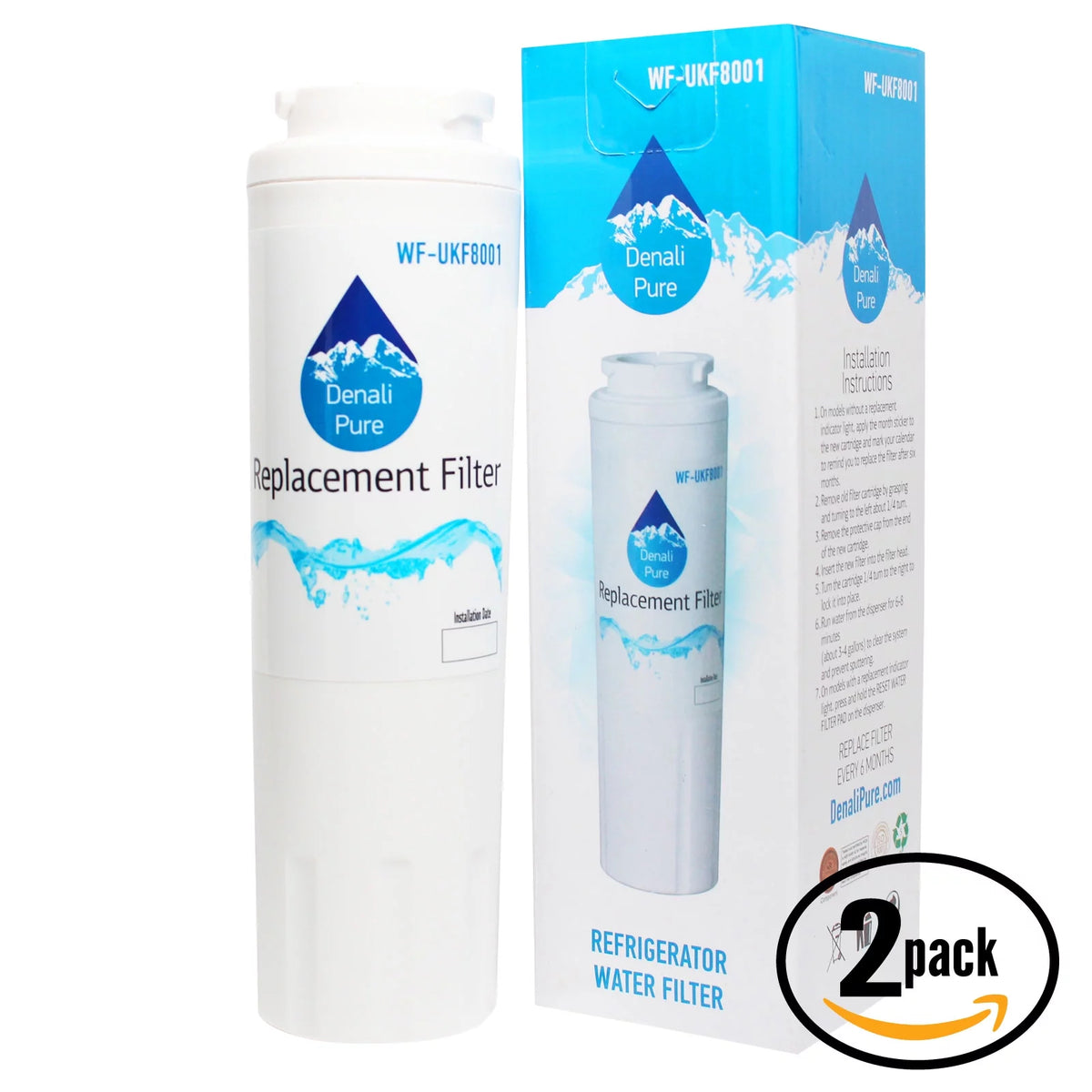 2-Pack Refrigerator Water Filter J7086