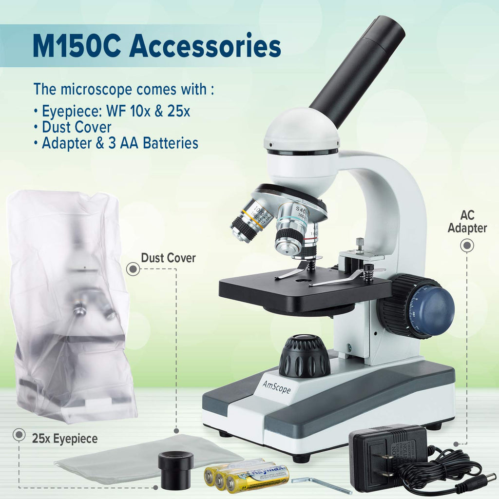 40X-1000X LED Student Microscope with 5MP USB Camera E911822