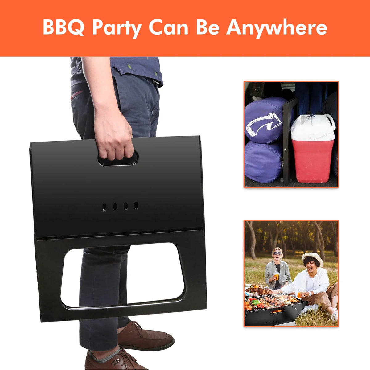 Foldable Charcoal Stainless Steel BBQ Grill Z422