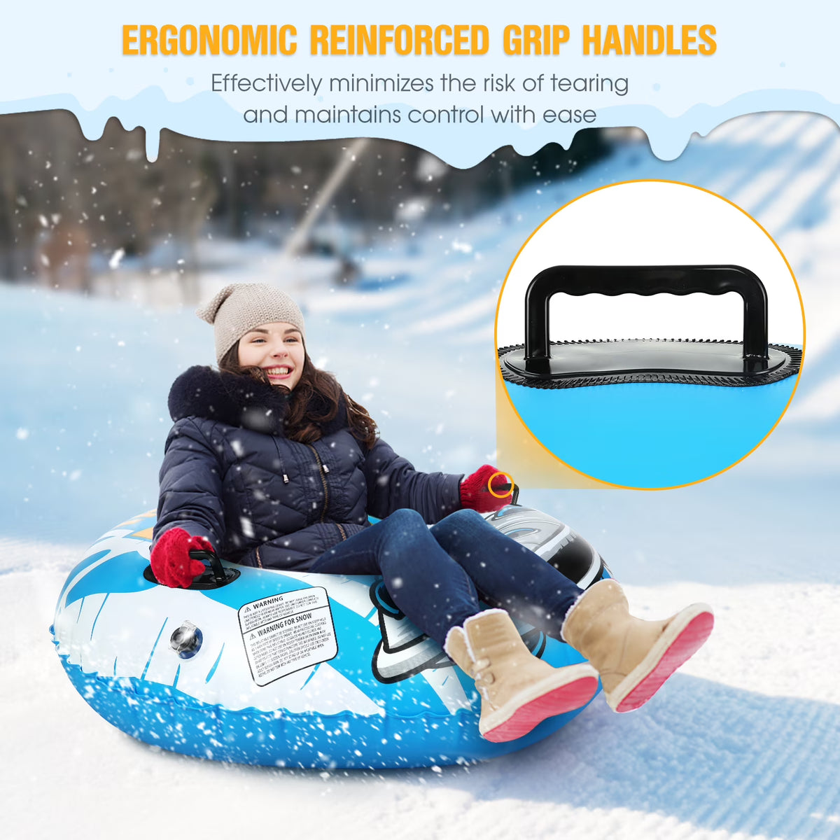 47 Inch Inflatable Pvc Snow Sled U62686
