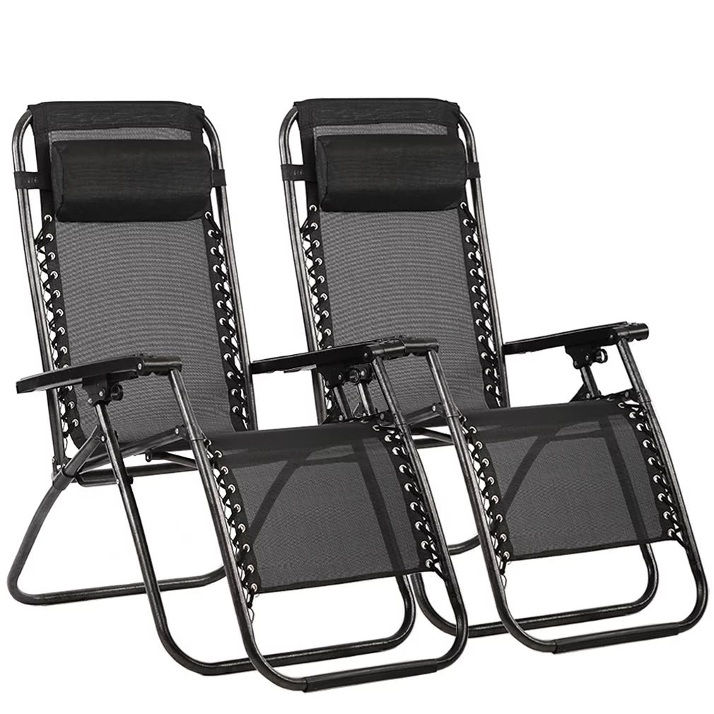 Black Zero Gravity Chairs 2 Pack E178