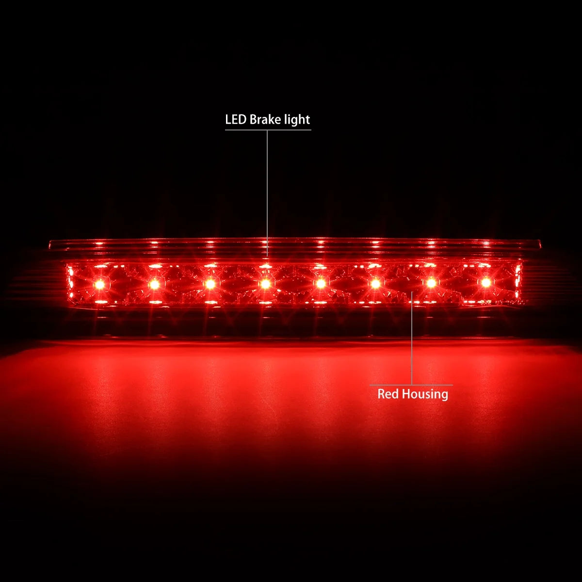 LED 3rd Brake Light Red Housing F1507
