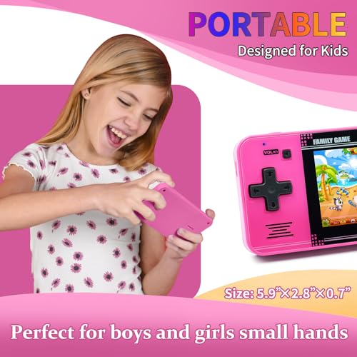 Handheld Retro Video Game Player with 3.0" LCD Screen (Red) E663