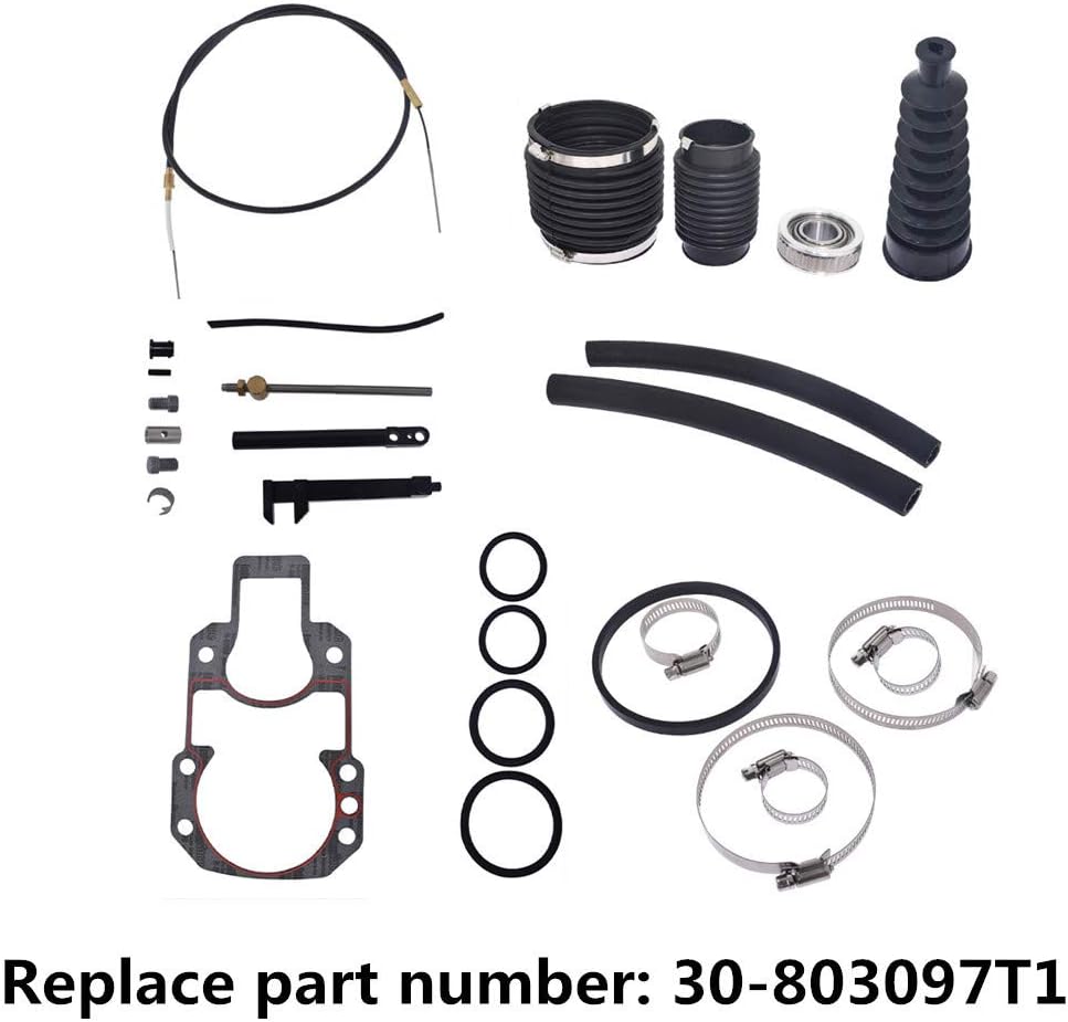 Transom Seal Bellow Repair Kit with Lower Shift Cable Replacement, Pack of 2 M220230