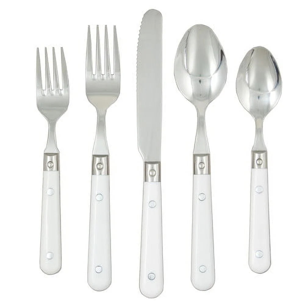 20-Piece Stainless Steel Flatware Set, Black, Service for 4 D622013