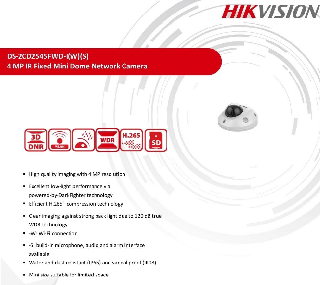 4 MP Vandalproof Weatherproof Dome Network Camera L2842