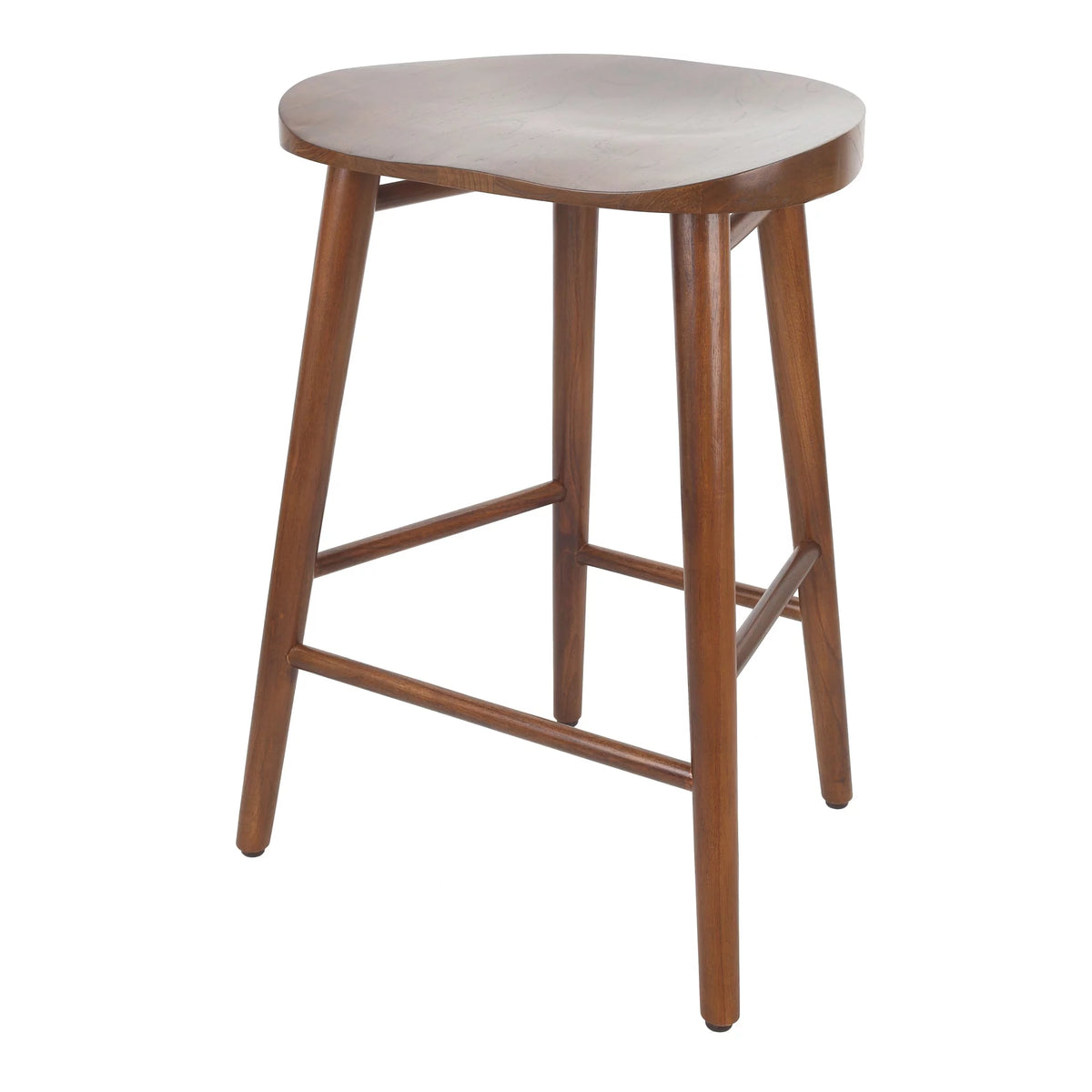 25" Cinnamon Brown Wood Counter Stool T566