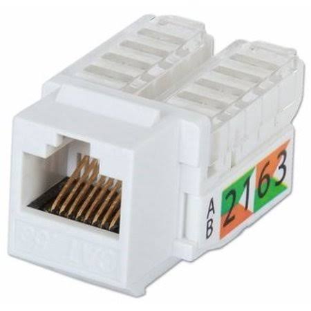 100 Pack Cat5 / 5e Tool Less Keystone Jack RJ45 White T465