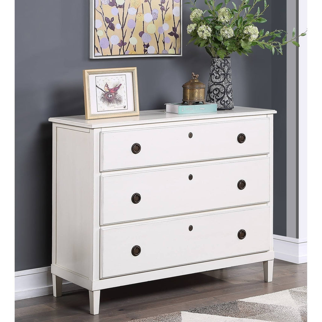 Antique White 3-Drawer Dresser L308
