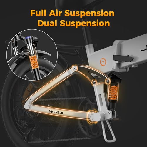 1400W Peak Motor 30MPH Max Speed 624WH Removable Battery Full Suspension 20 * 4.0 Fat Tire Foldable Ebike R274415